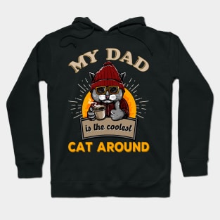 Cool cat dad best dads Hoodie